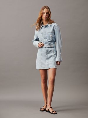 Denim jean shirt store dress