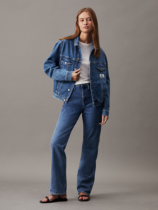 denim medium denimowa kurtka archival dla kobiety - calvin klein jeans