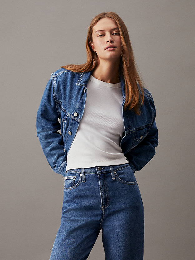denim medium archival denim jacket for women calvin klein jeans