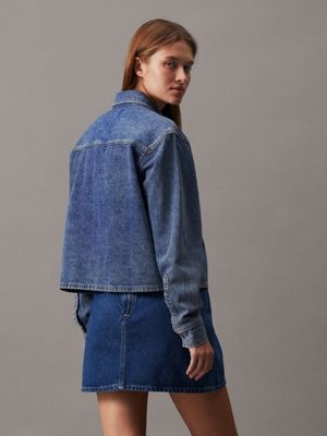 Cropped hot sale denim top