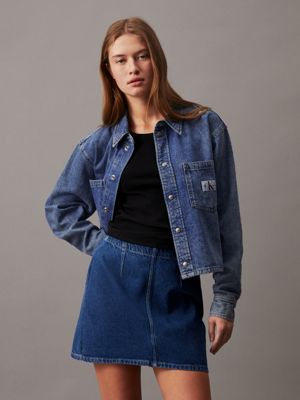 Cropped dad hot sale trucker jacket