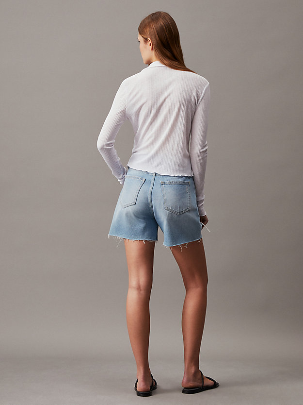 denim light denim mom shorts for women calvin klein jeans