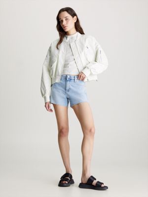 denim light denim shorts for women calvin klein jeans