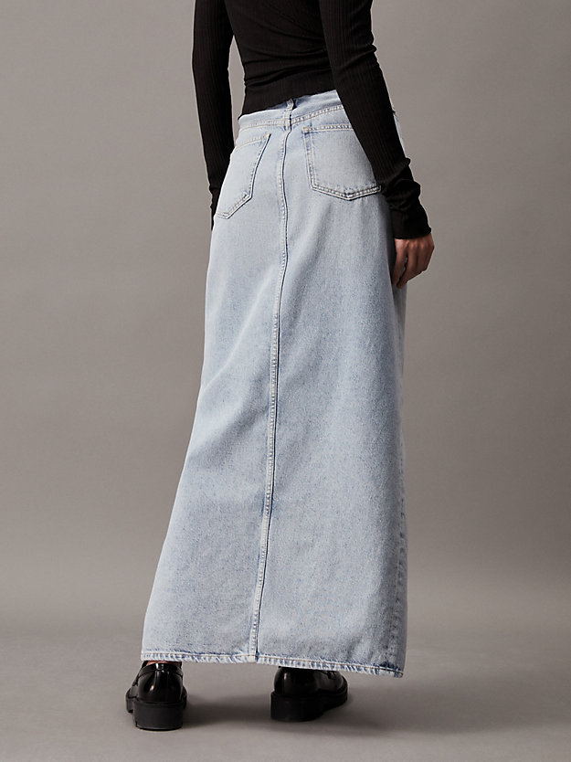 jupe longue en jean denim light pour femmes calvin klein jeans