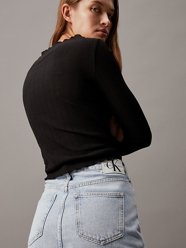 denim light denim maxi skirt for women calvin klein jeans