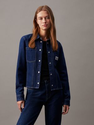 Calvin klein womens denim 2024 shirt