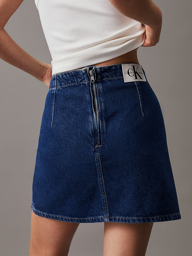 minigonna a-line in denim denim medium da donne calvin klein jeans