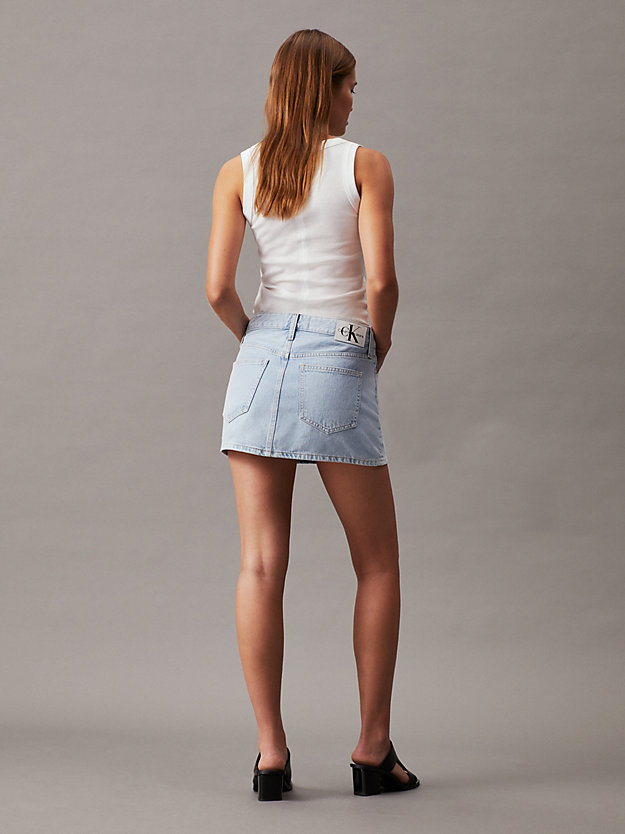 denim light denim micro minirok voor dames - calvin klein jeans