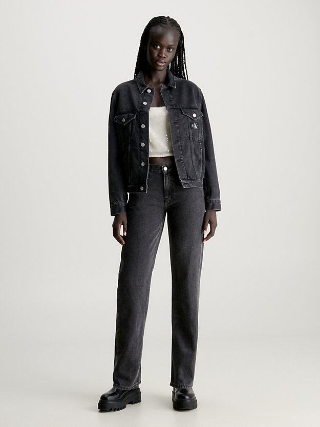 denim black denimowa kurtka archival dla kobiety - calvin klein jeans