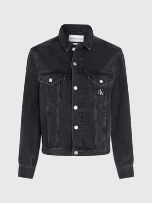 Black calvin shop klein jean jacket