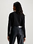 ck black long sleeve badge t-shirt for women calvin klein jeans