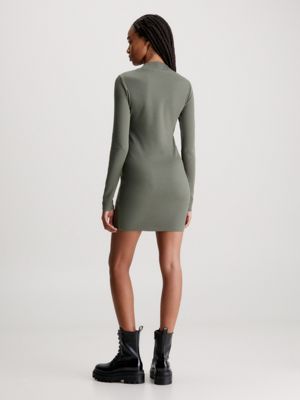 Schmales, geripptes, langärmliges Kleid Calvin Klein® | J20J222918LDY