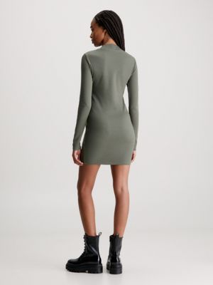 Calvin klein green bell sleeve clearance dress