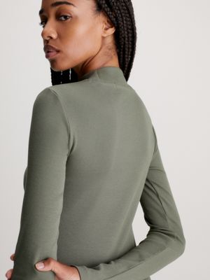 Calvin klein green bell deals sleeve dress