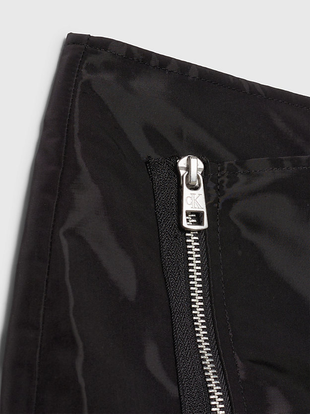 ck black minirock mit seitlichem reißverschluss für damen - calvin klein jeans