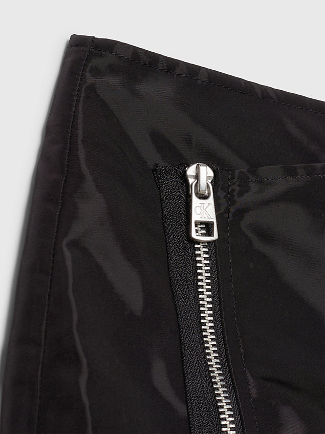 black miniskort met rits opzij voor dames - calvin klein jeans