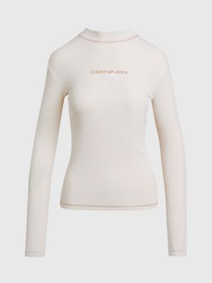 Klein® T-shirt Ribbed Sleeve Calvin J20J222973YBI | Long