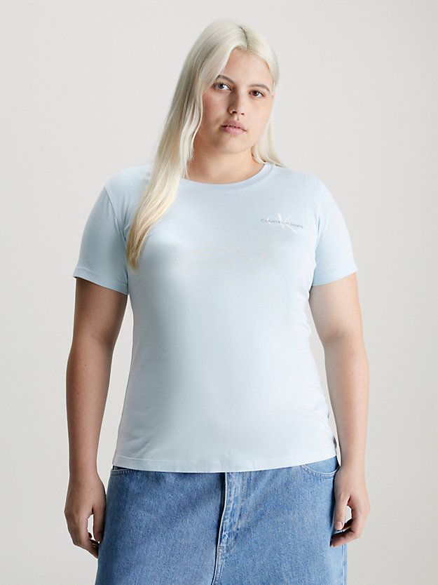 lot de 2 t-shirts grande taille ck black / keepsake blue pour femmes calvin klein jeans