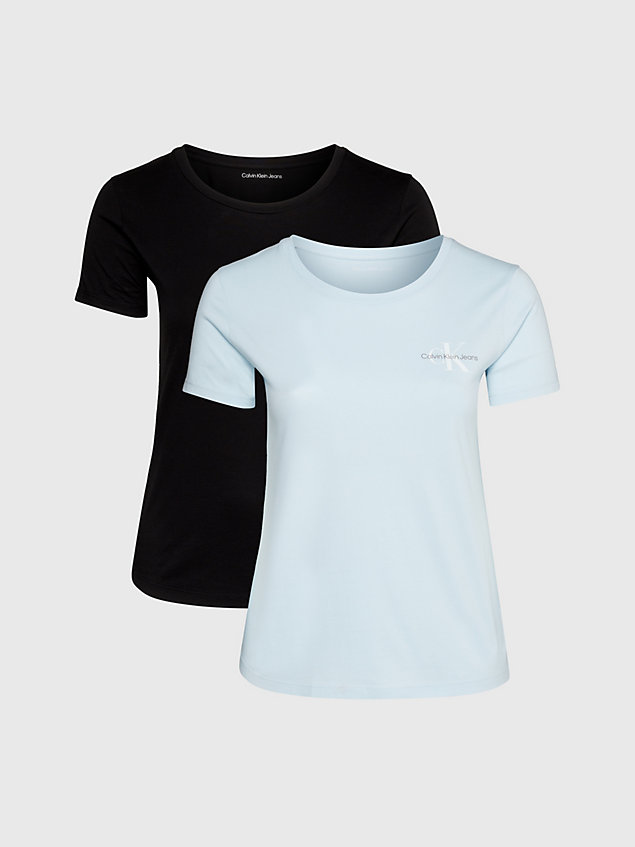 black plus size 2 pack t-shirts for women calvin klein jeans