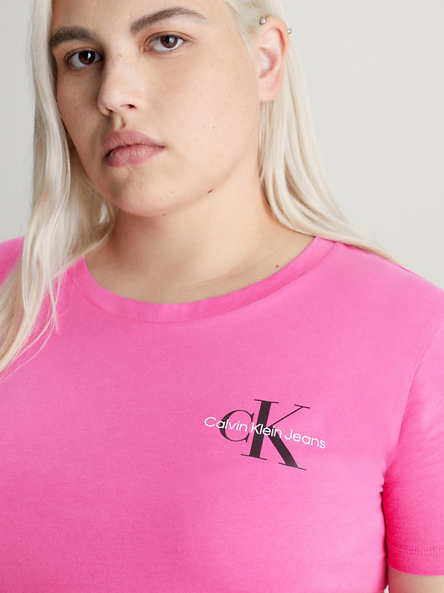 pink amour / ck black plus size 2 pack t-shirts for women calvin klein jeans
