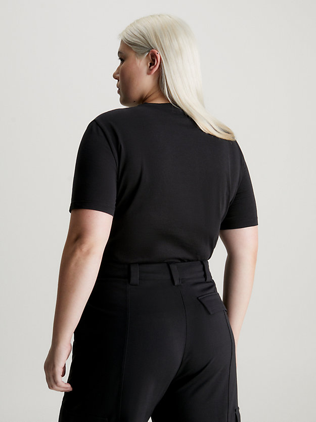 ck black plus size logo t-shirt for women calvin klein jeans