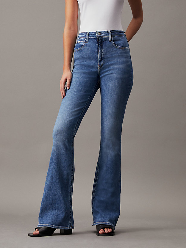 denim medium bootcut jeans voor dames - calvin klein jeans