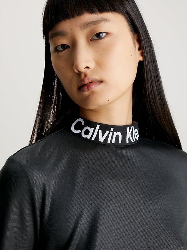 black milano logo tape long sleeve top for women calvin klein jeans