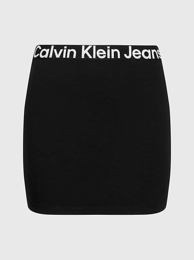 ck black milano minirock mit logo tape für damen - calvin klein jeans