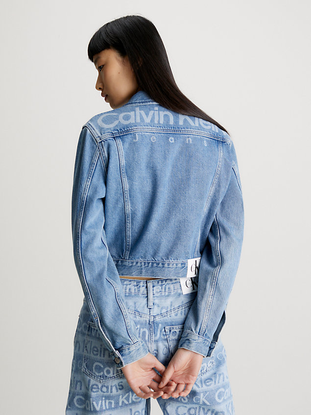 denim 90's cropped denim jacket for women calvin klein jeans