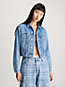 denim medium 90's cropped denim jacket for women calvin klein jeans