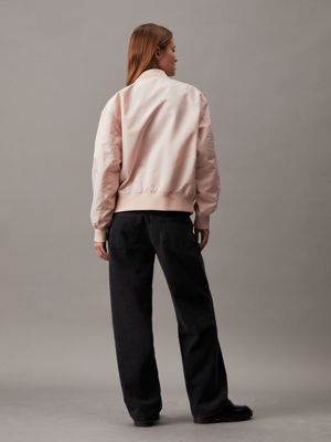 Calvin klein hotsell pink bomber jacket