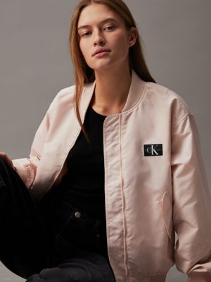 Calvin klein pink deals bomber jacket