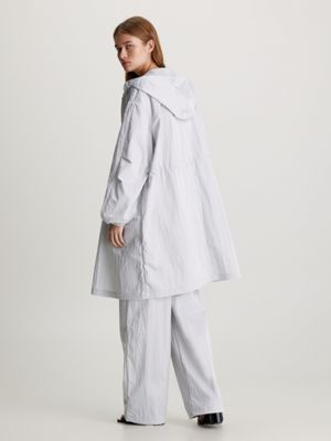 Calvin klein maxi hooded raincoat on sale