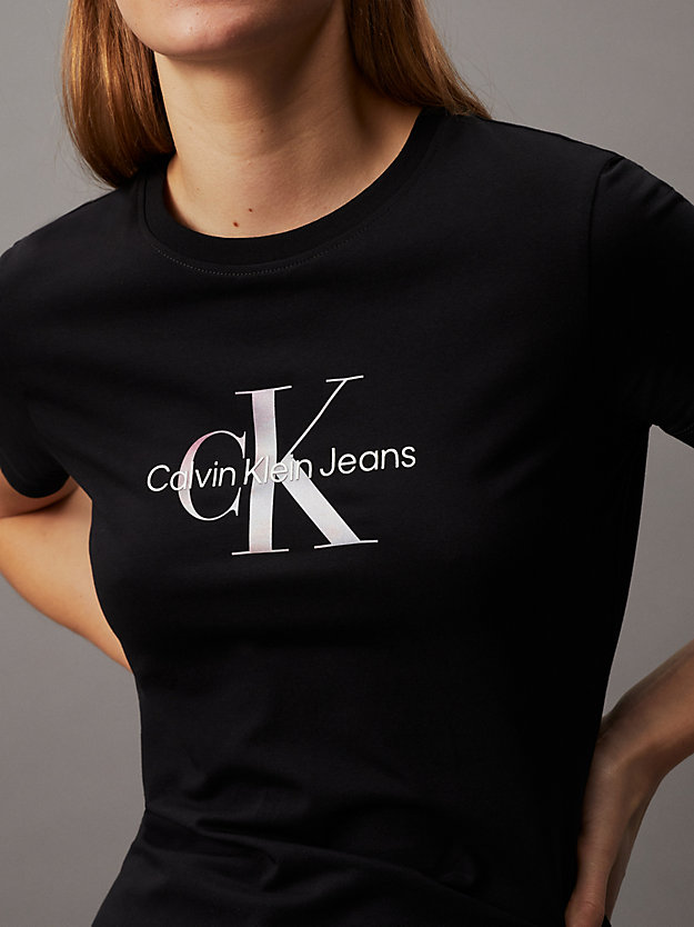 ck black monogram t-shirtjurk voor dames - calvin klein jeans