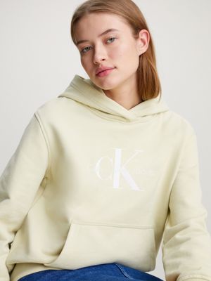 green haze monogram hoodie for women calvin klein jeans