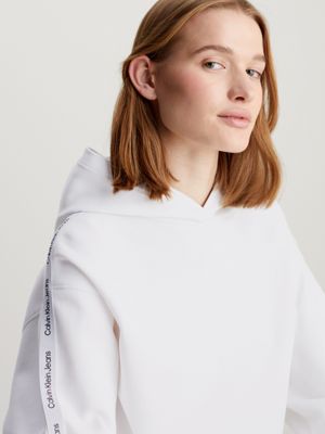 Calvin klein white hoodie women's online