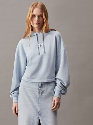 Washed Cotton Cropped Hoodie Calvin Klein J20J223082CEZ