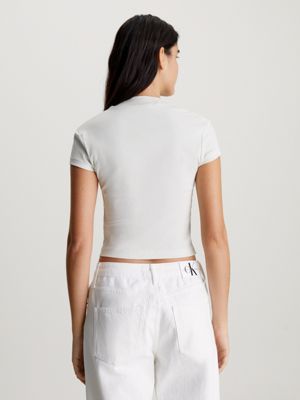 Slim Ribbed Short Sleeve Top Calvin Klein®