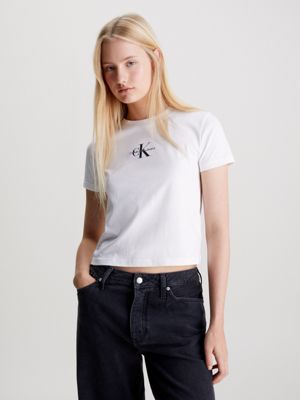 Cropped Monogram T-shirt Calvin Klein®