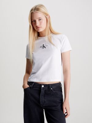 White calvin klein t shirt clearance womens