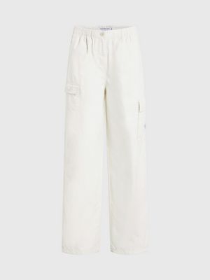 icicle cotton straight cargo pants for women calvin klein jeans