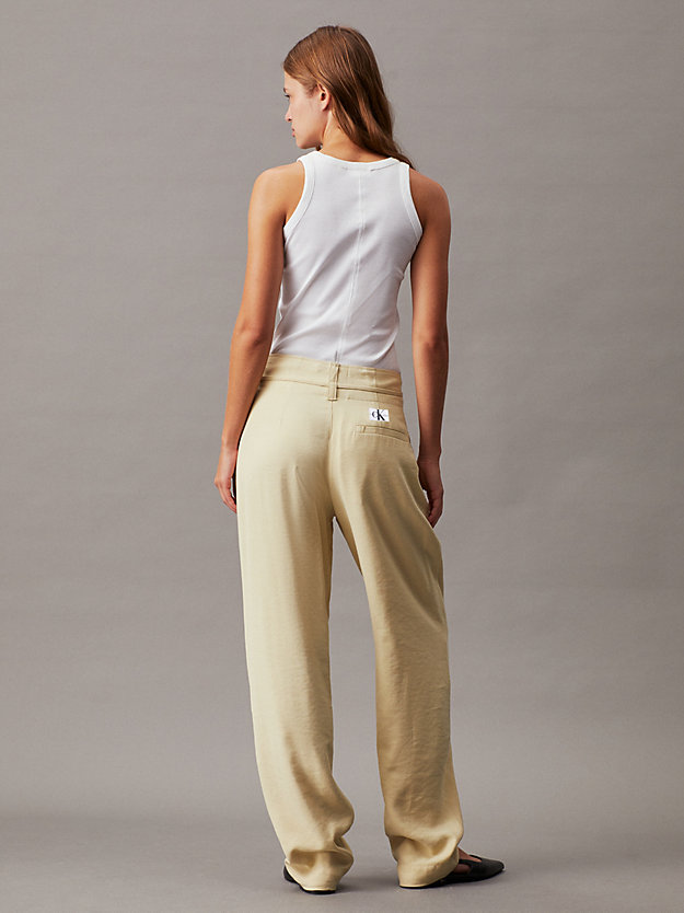 green haze soft twill tapered trousers for women calvin klein jeans