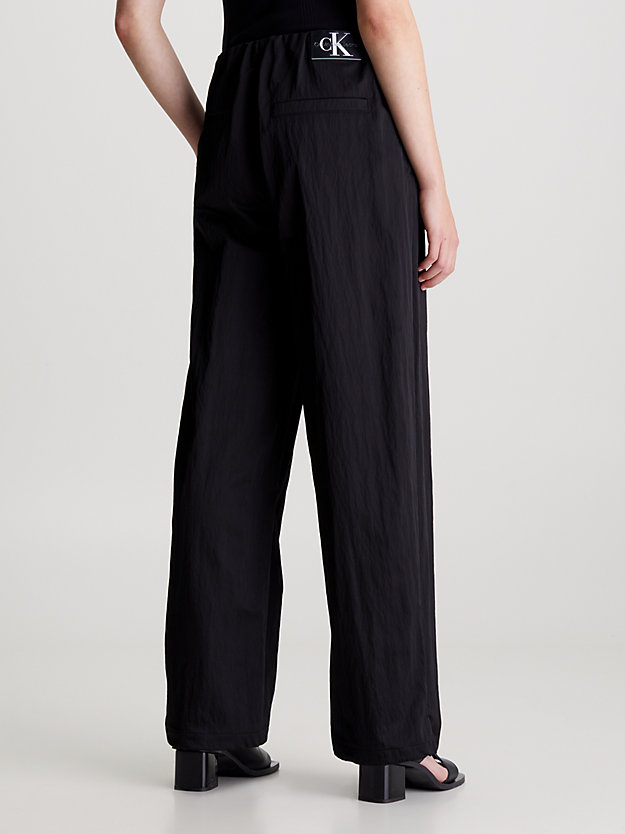 ck black relaxed parachute pants for women calvin klein jeans