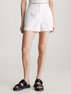  relaxed washed cotton shorts for women calvin klein jeans