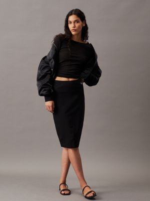 Black midi skirt clearance 40