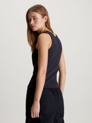 Long black tank top cheap dress