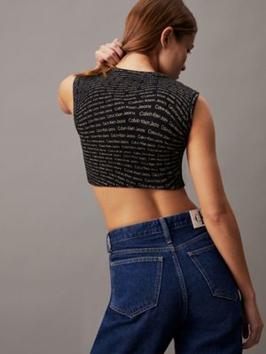 Black discount midriff top