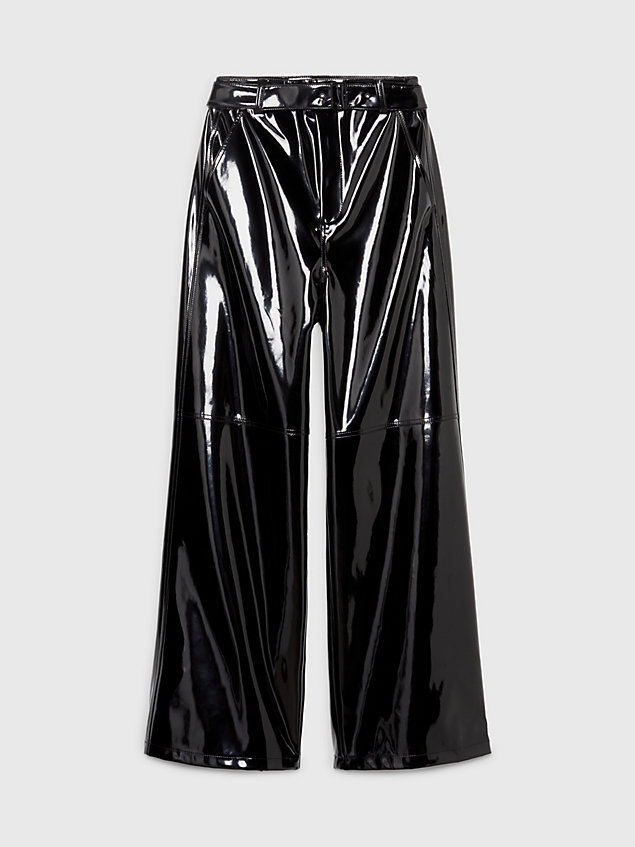 pantalon ample ultra-brillant black pour femmes calvin klein jeans