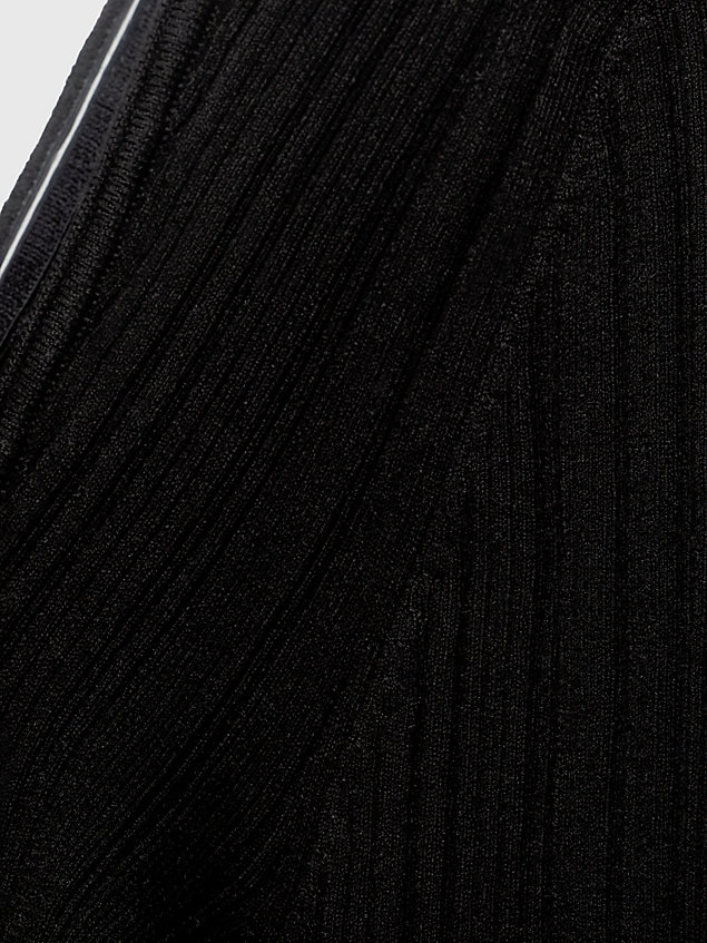 maglione a costine con cut-out black da donna calvin klein jeans
