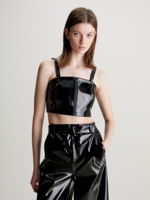 Stradivarius Bustier Top in Black